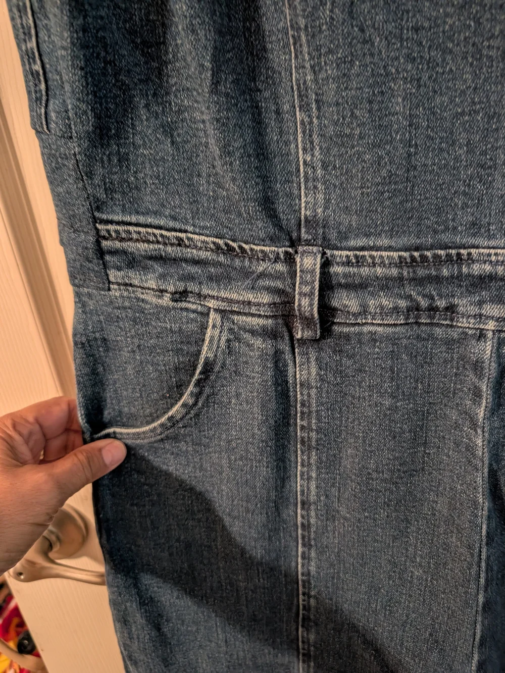 Flying Tomato Dark Blue Denim Jumpsuit Overalls